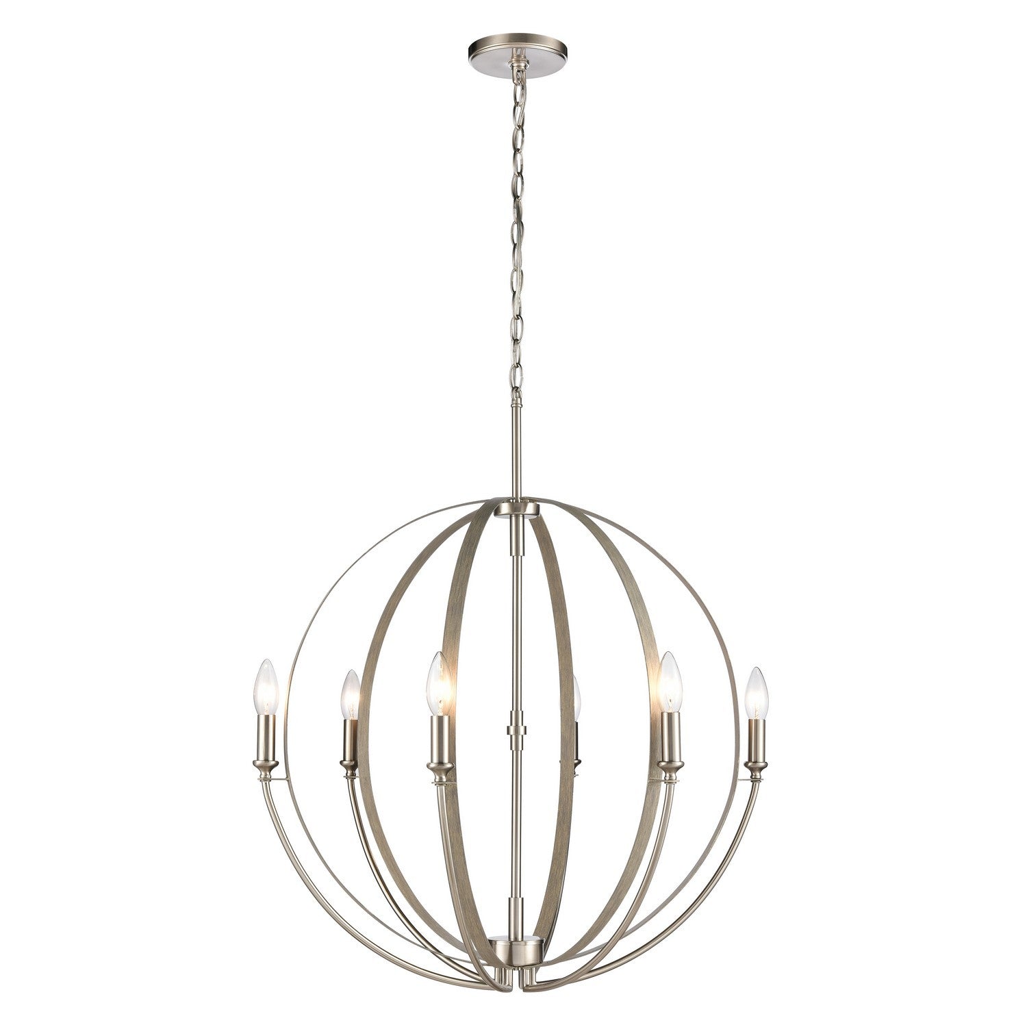 ELK Home - 81466/6 - Six Light Chandelier - Rotunde - Beechwood