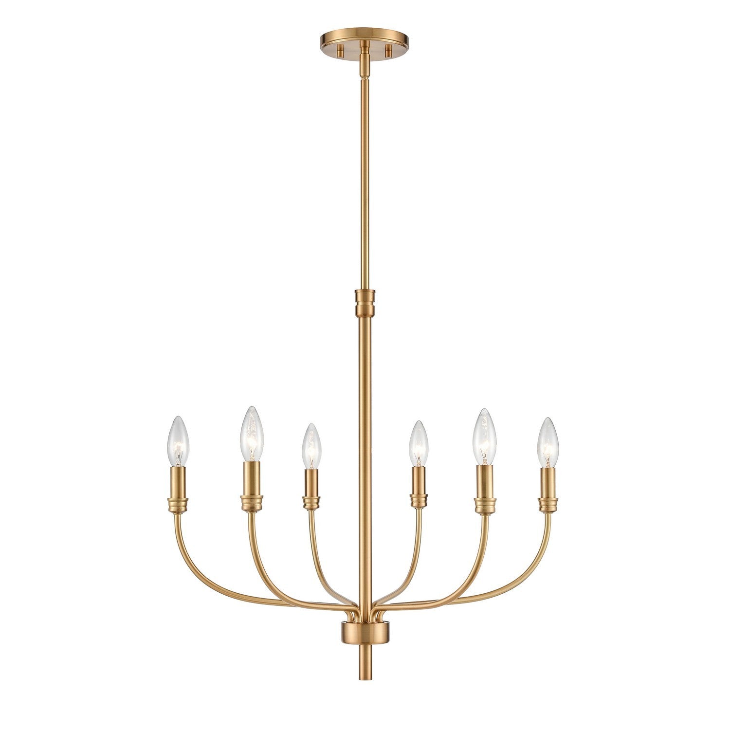 ELK Home - 81506/6 - Six Light Chandelier - Newland - Satin Brass