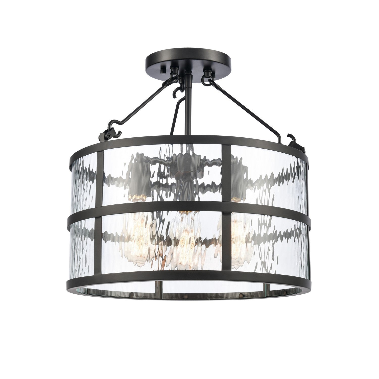 ELK Home - 82075/3 - Three Light Semi Flush Mount - Solace - Matte Black