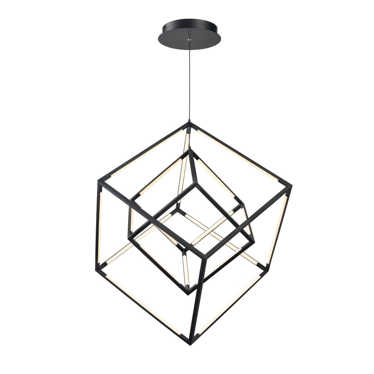 ELK Home - 85145/LED - LED Pendant - Cube Squared - Matte Black