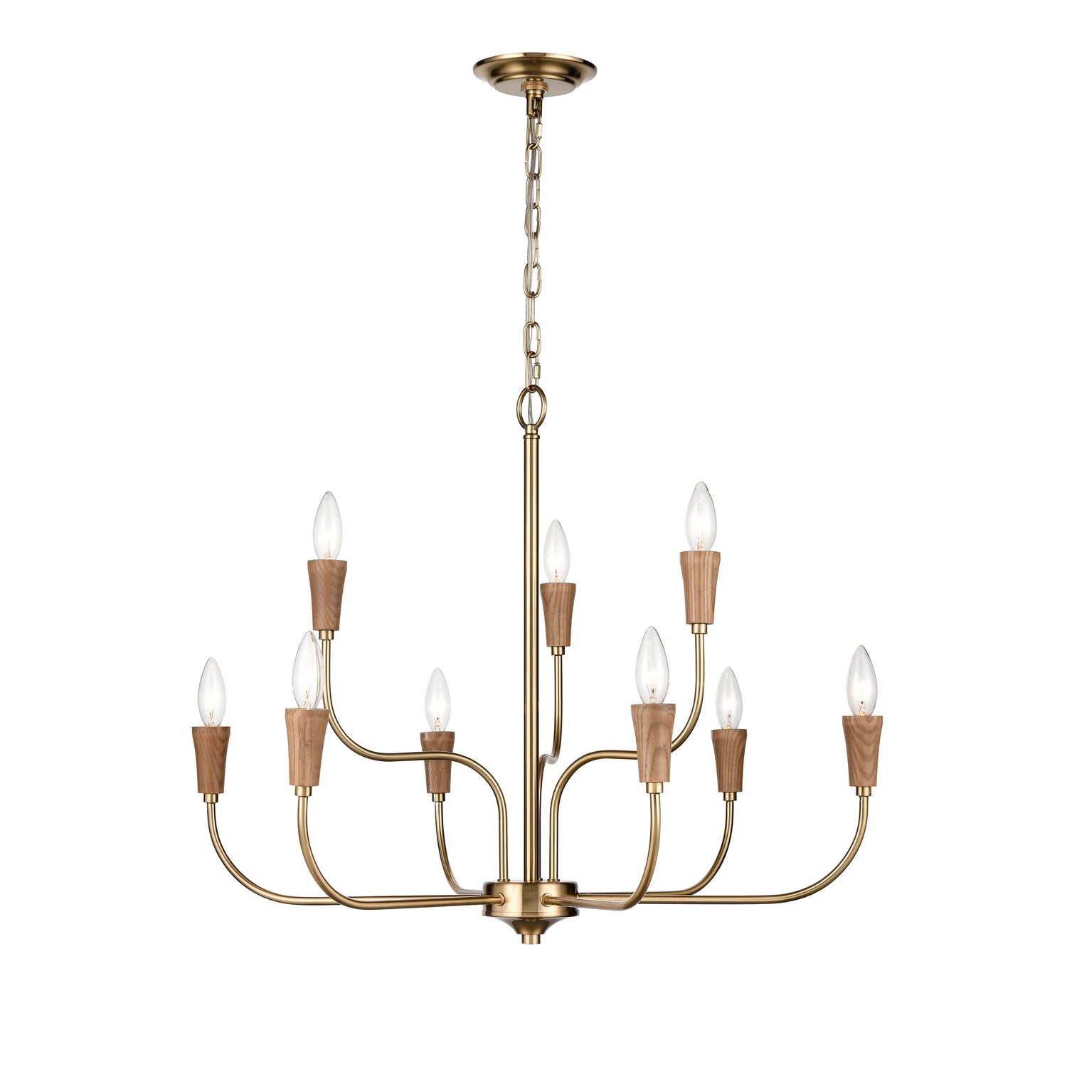 ELK Home - H0019-9618 - Nine Light Chandelier - Inga - Brass