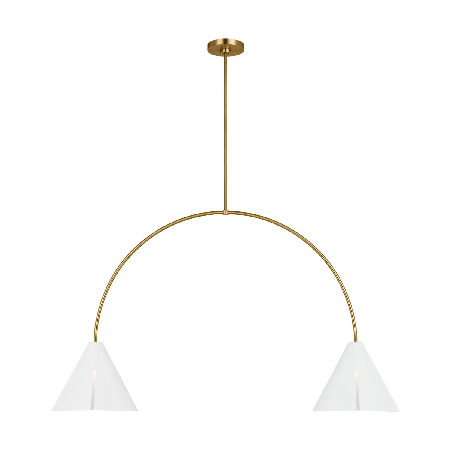 Visual Comfort Studio - KC1102MWTBBS-L1 - LED Linear Chandelier - Cambre - Matte White and Burnished Brass