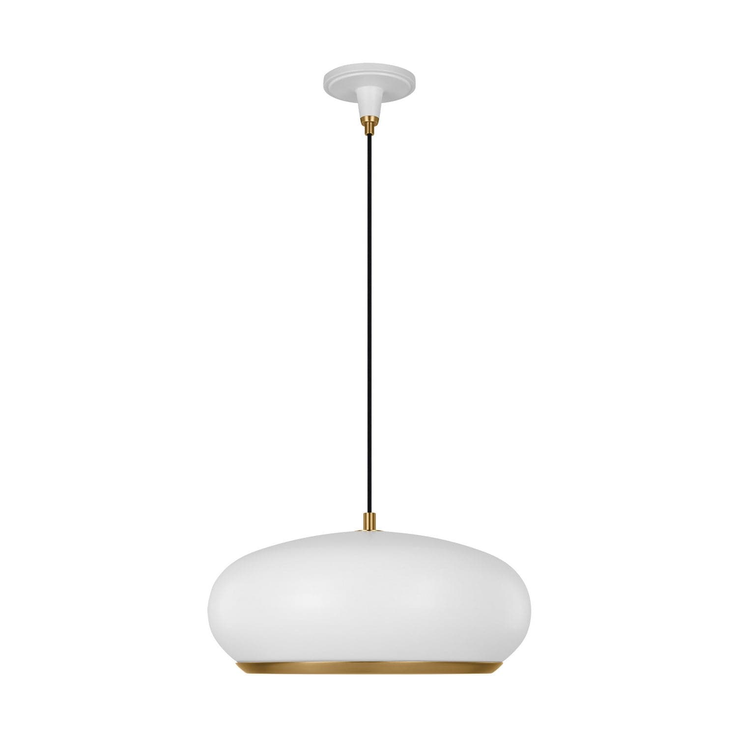 Visual Comfort Studio - TP1131MWTBBS - One Light Pendant - Clasica - Matte White