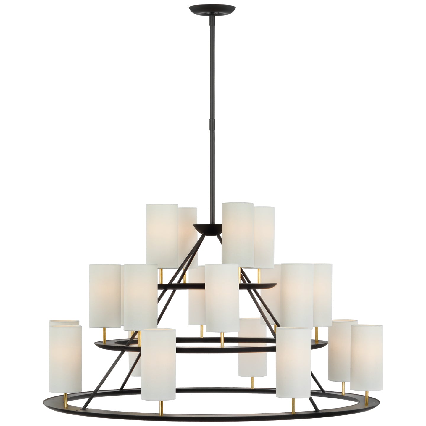 Visual Comfort Signature - ARN 5285BLK/G-L - LED Chandelier - Trevi - Matte Black and Gild