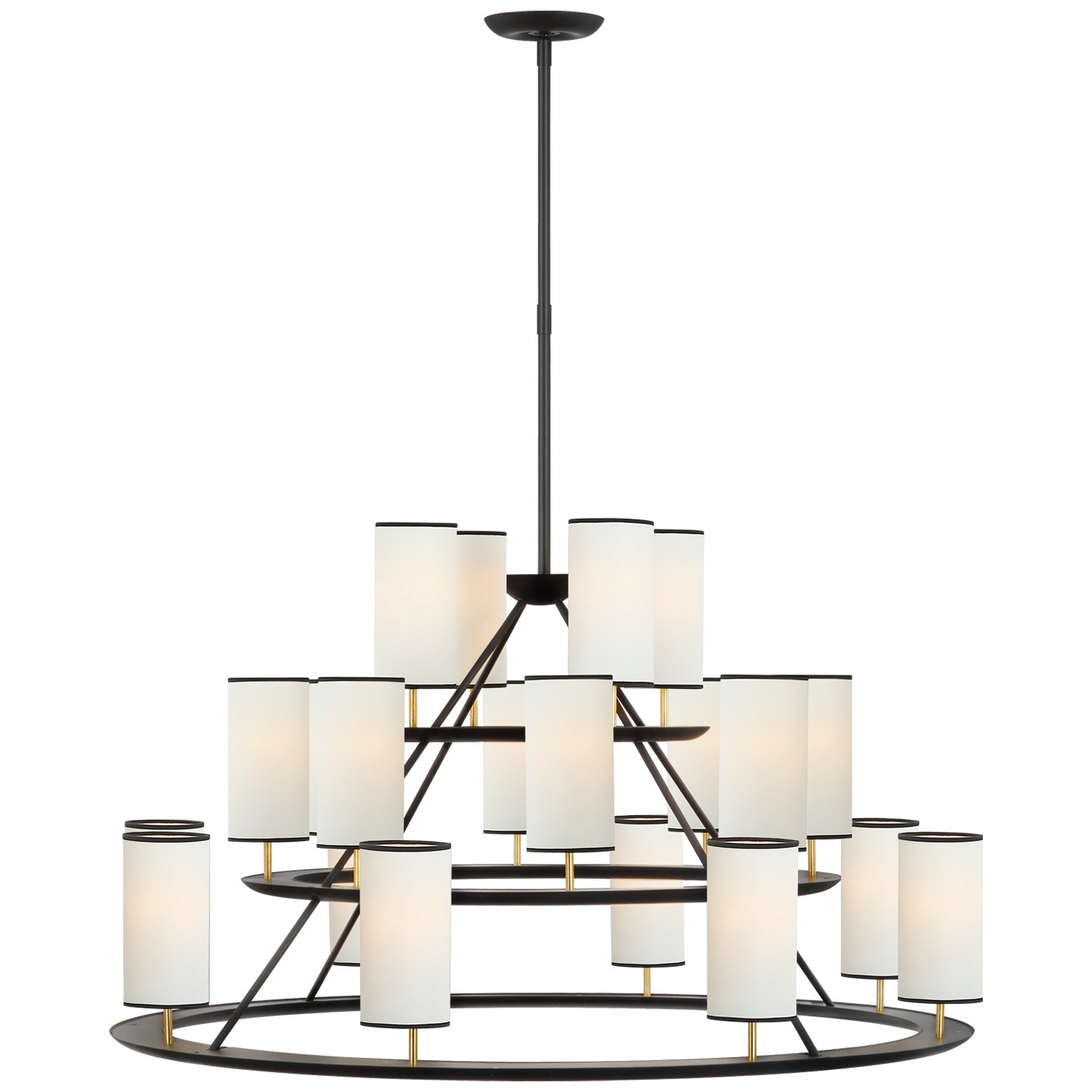 Visual Comfort Signature - ARN 5285BLK/G-L/BT - LED Chandelier - Trevi - Matte Black and Gild