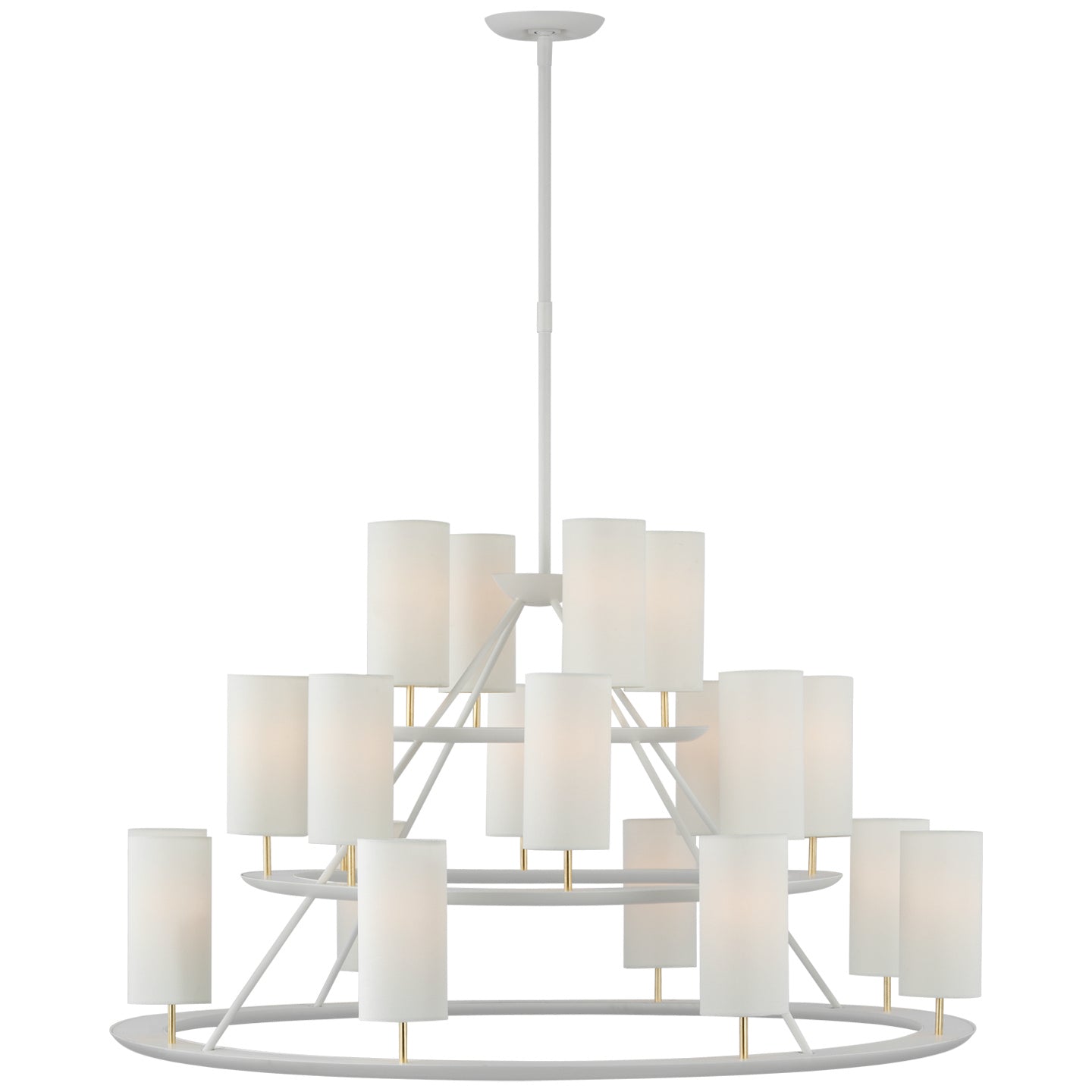 Visual Comfort Signature - ARN 5285WHT/G-L - LED Chandelier - Trevi - Matte White and Gild