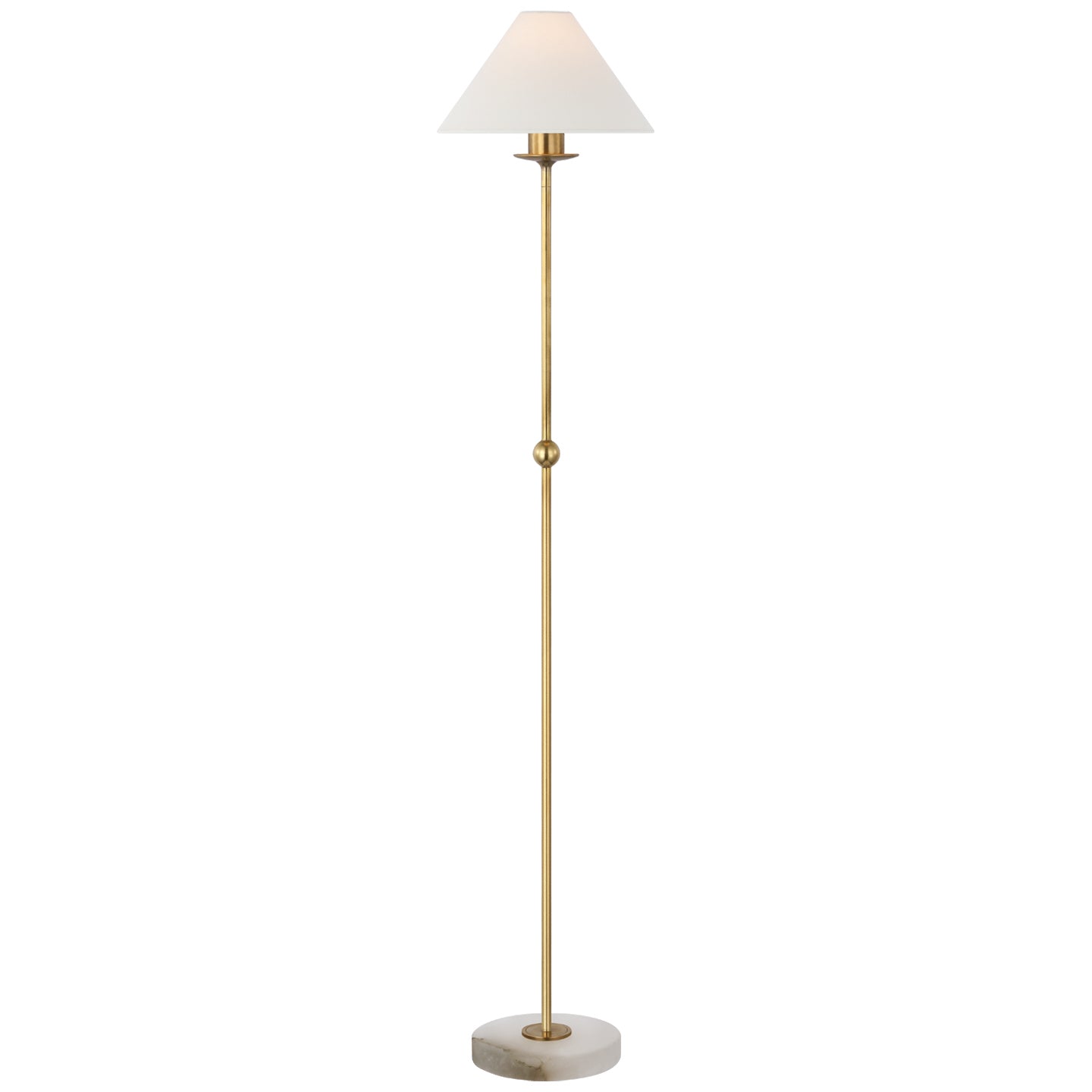 Visual Comfort Signature - CHA 9145AB/ALB-L - LED Floor Lamp - Caspian - Antique-Burnished Brass and Alabaster