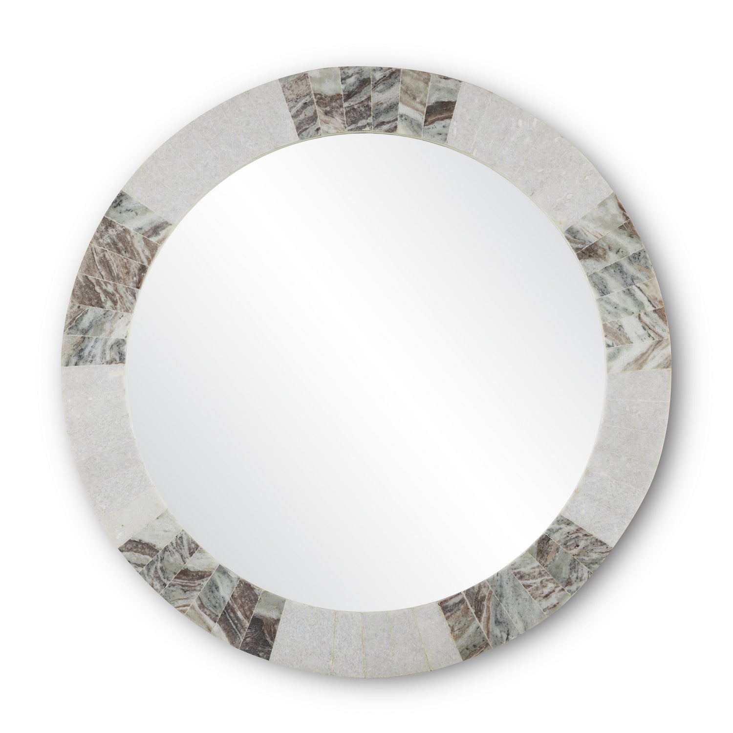 Mirror from the Elena collection in White/Brown/Mirror finish