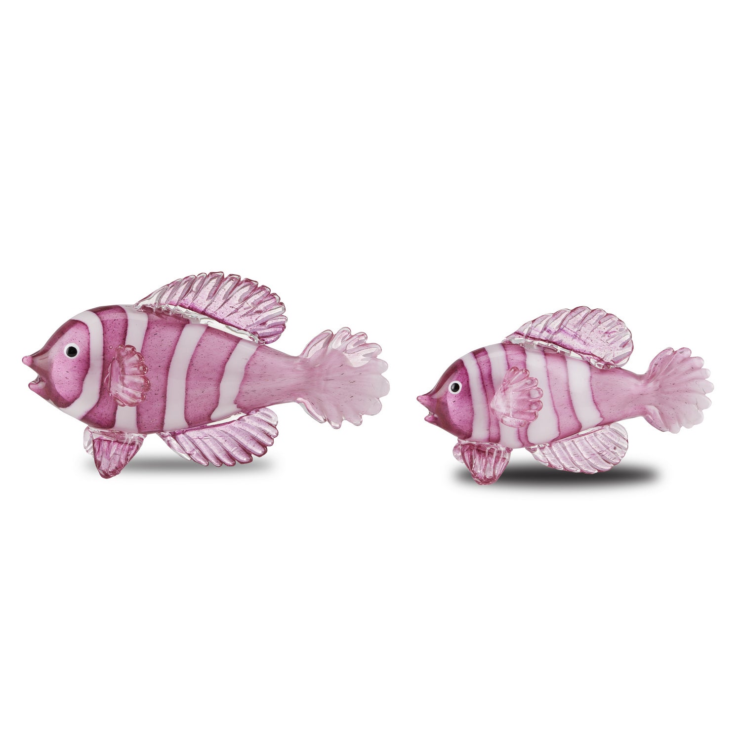 Fish Set of 2 from the Rialto collection in Pink/White finish