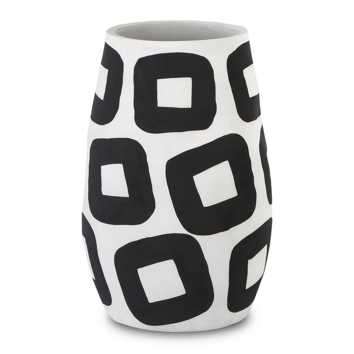 Vase from the Pagliacci collection in White/Black finish