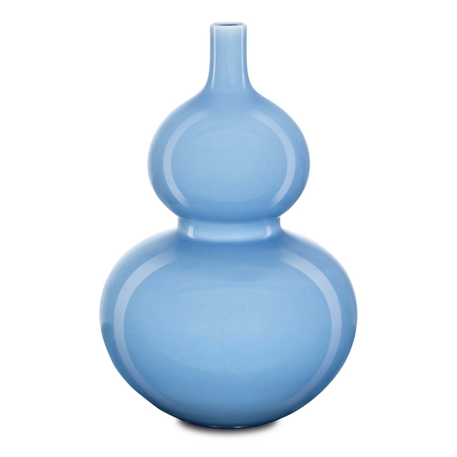 Vase from the Sky Blue collection in Lake Blue finish