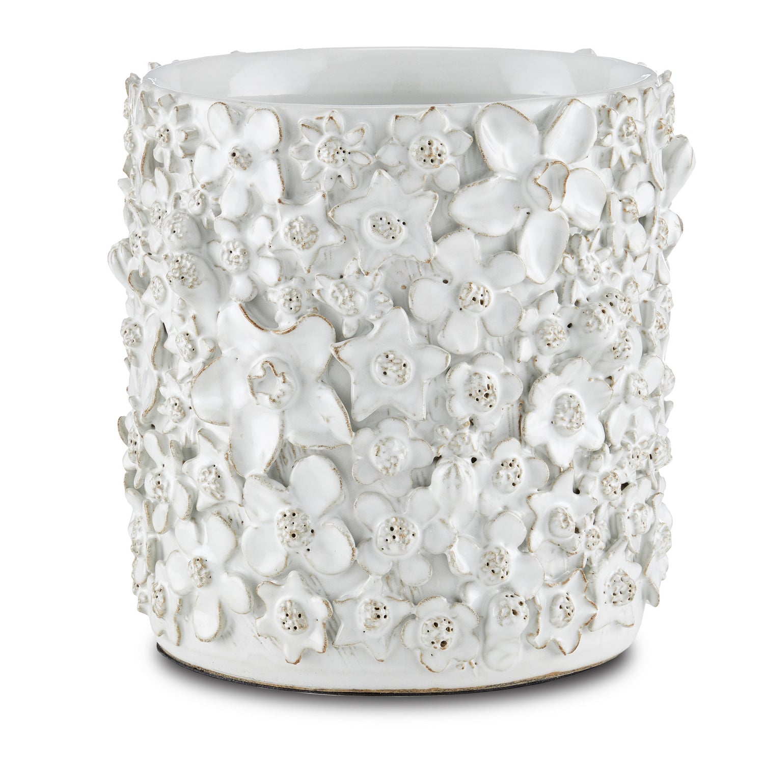 Cachepot from the Jessamine collection in White finish