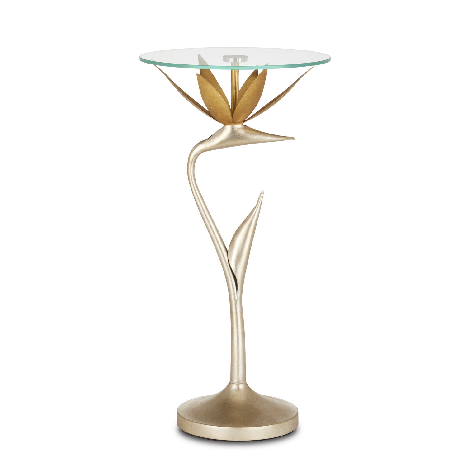 Accent Table from the Paradiso collection in Contemporary Silver Leaf/Contemporary Gold Leaf finish