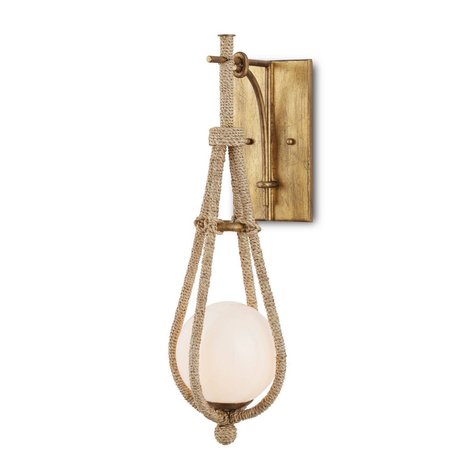 One Light Wall Sconce from the Passageway collection in Natural/Gold/White finish