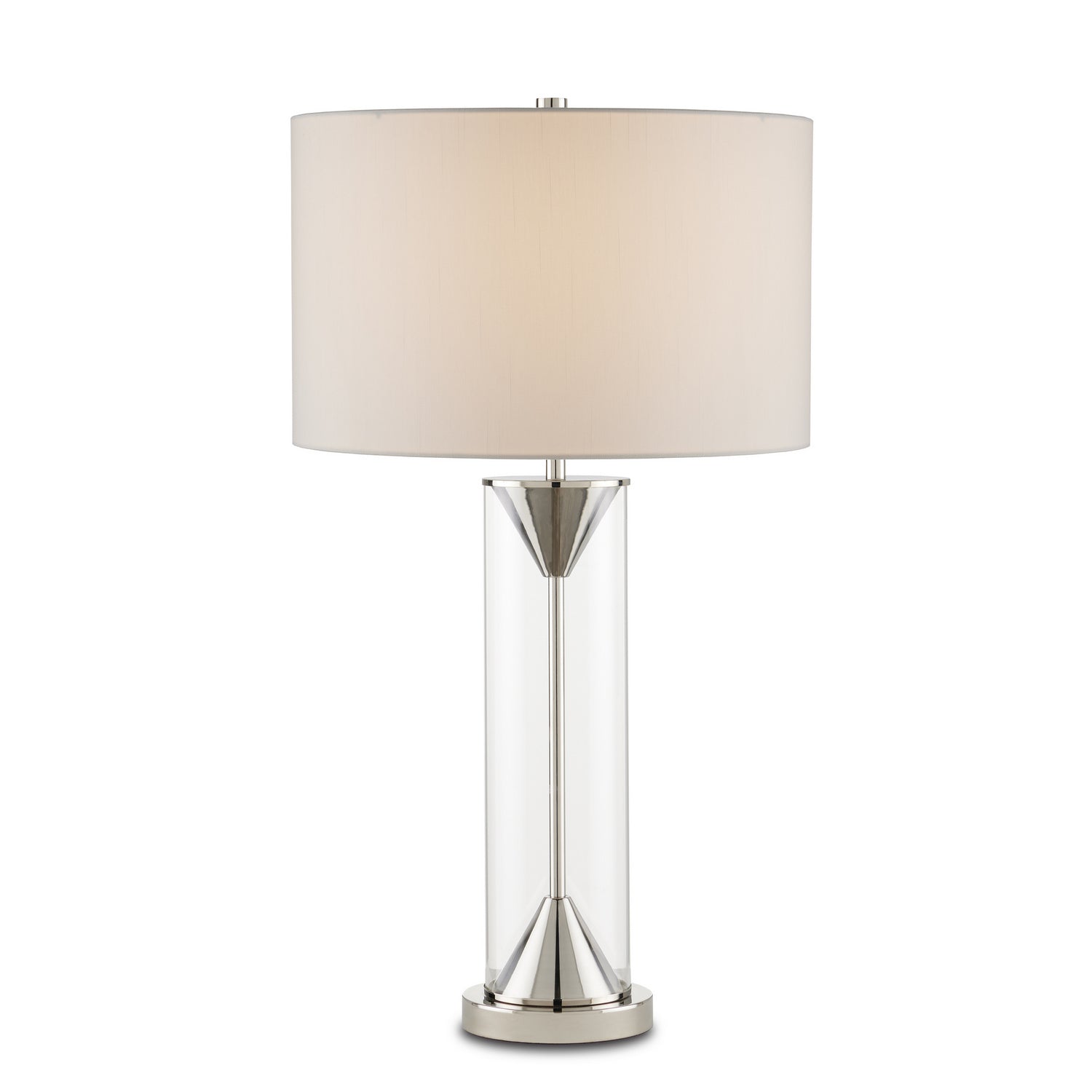 One Light Table Lamp from the Piers collection in Polished Nickel/Clear finish