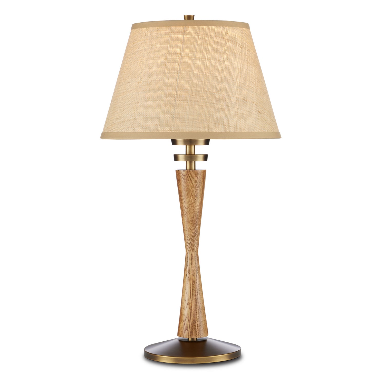 One Light Table Lamp from the Woodville collection in Classic Honey/Antique Brass finish