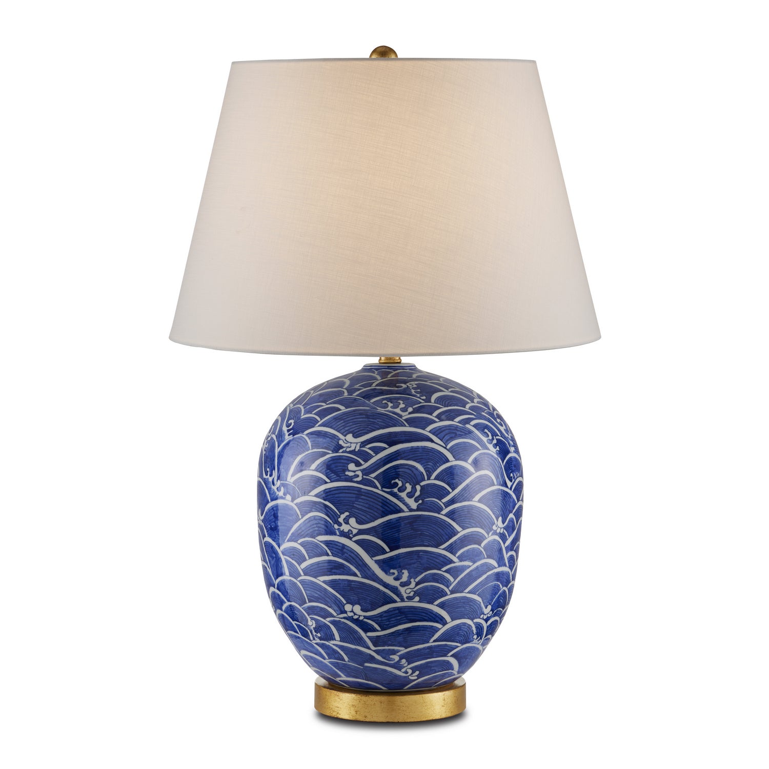 One Light Table Lamp from the Nami collection in Blue/White/Gold Leaf finish