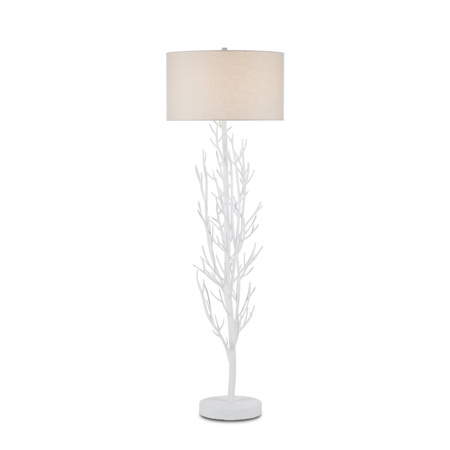 One Light Floor Lamp from the Twig collection in Gesso White finish