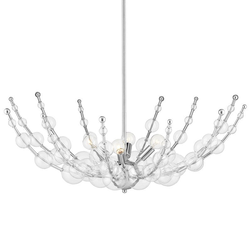 Four Light Chandelier from the Abberton collection in Polished Nickel finish