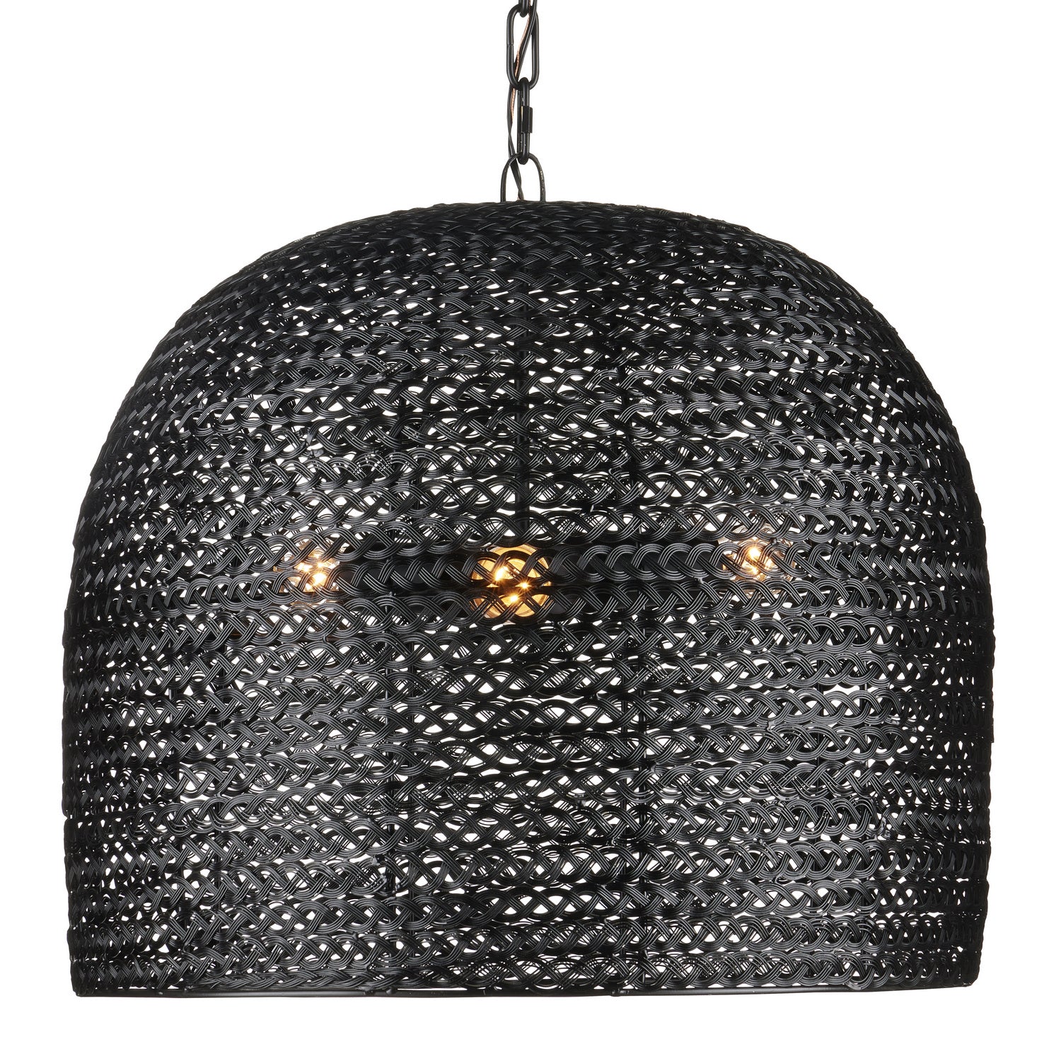 Three Light Pendant from the Piero collection in Satin Black finish