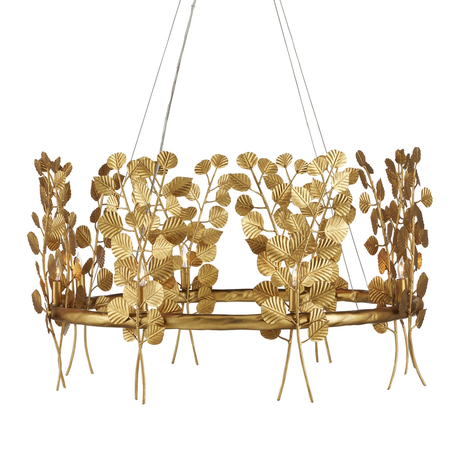 Eight Light Chandelier from the Aviva Stanoff collection in Contemporary Gold Leaf finish