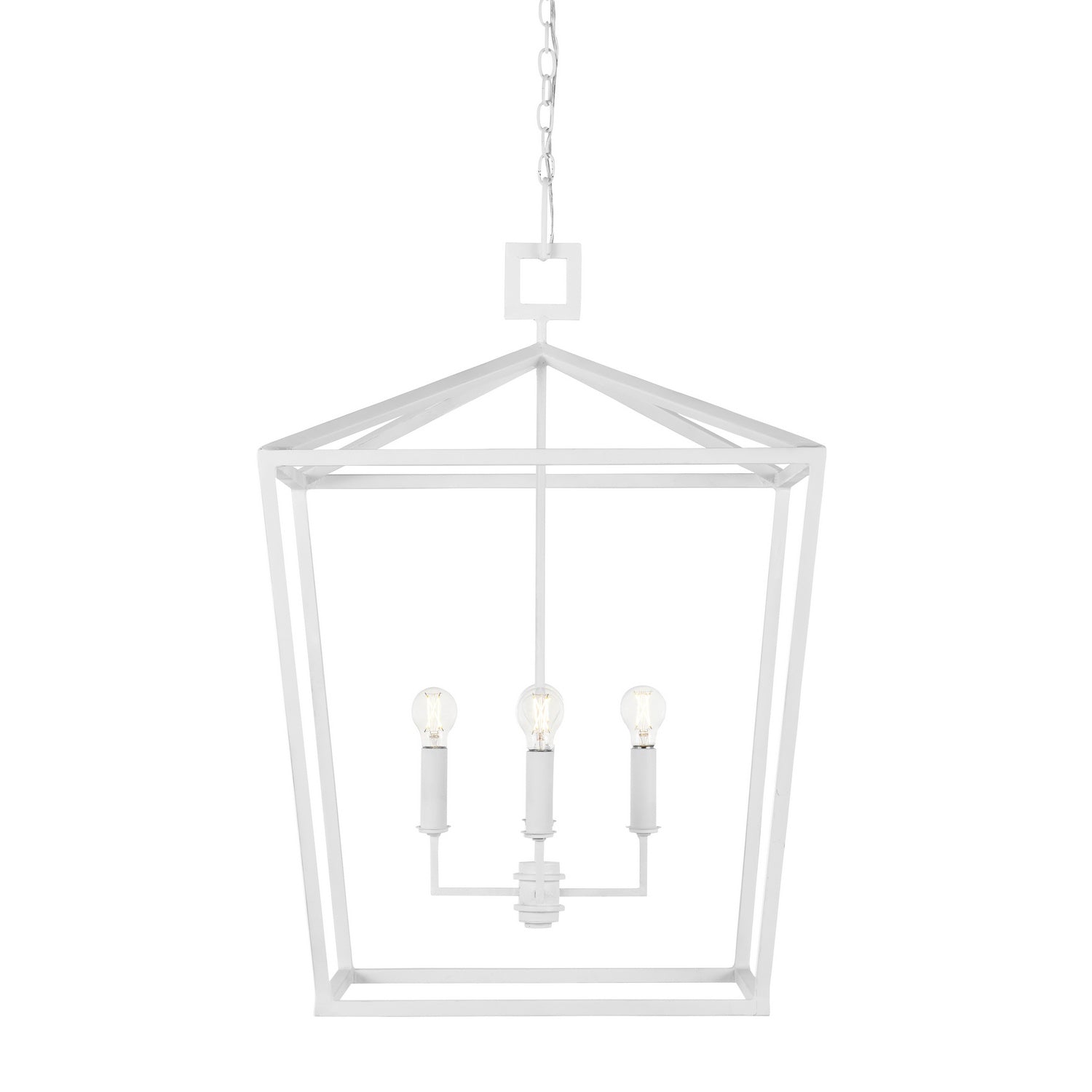 Five Light Chandelier from the Denison collection in Gesso White finish