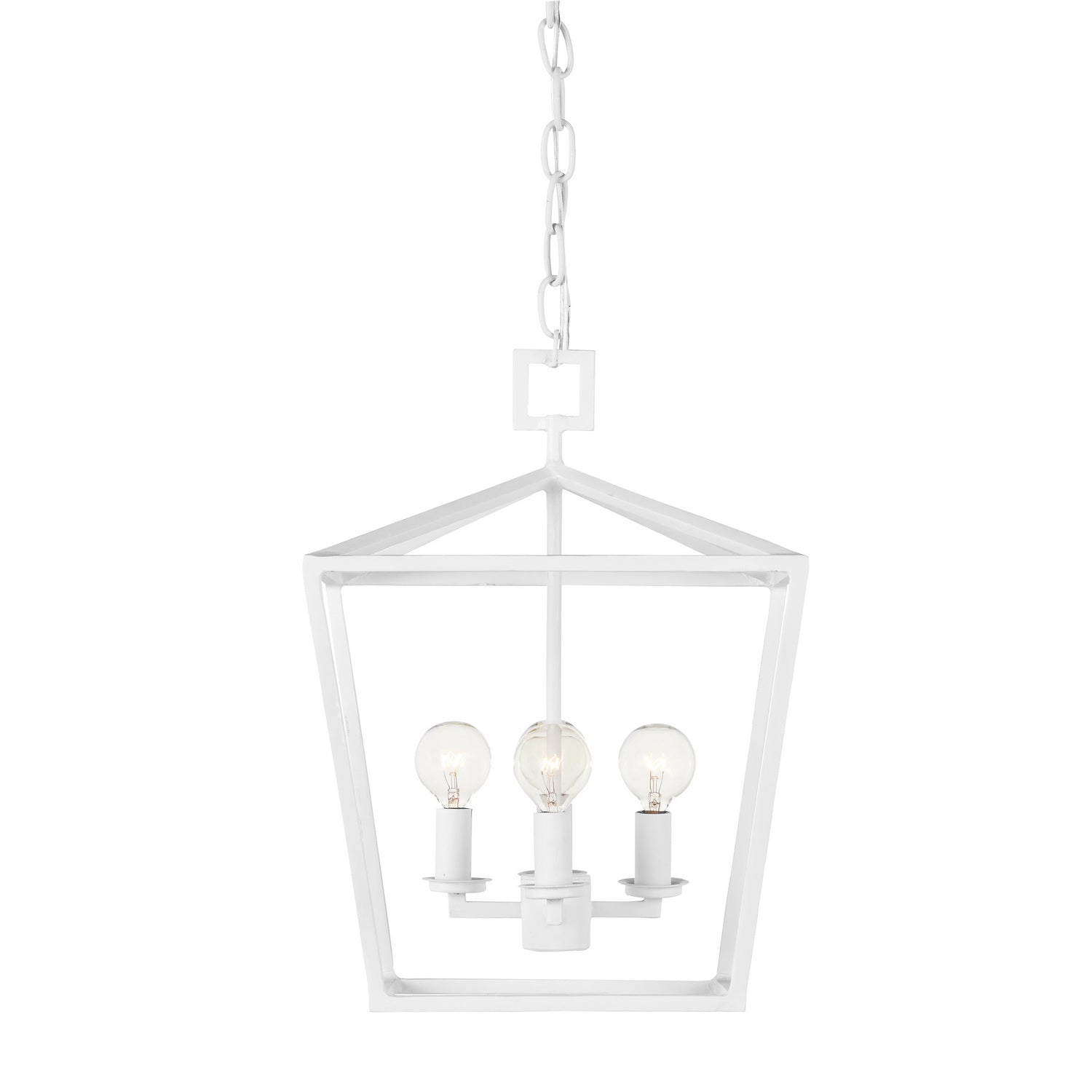 Four Light Chandelier from the Denison collection in Gesso White finish