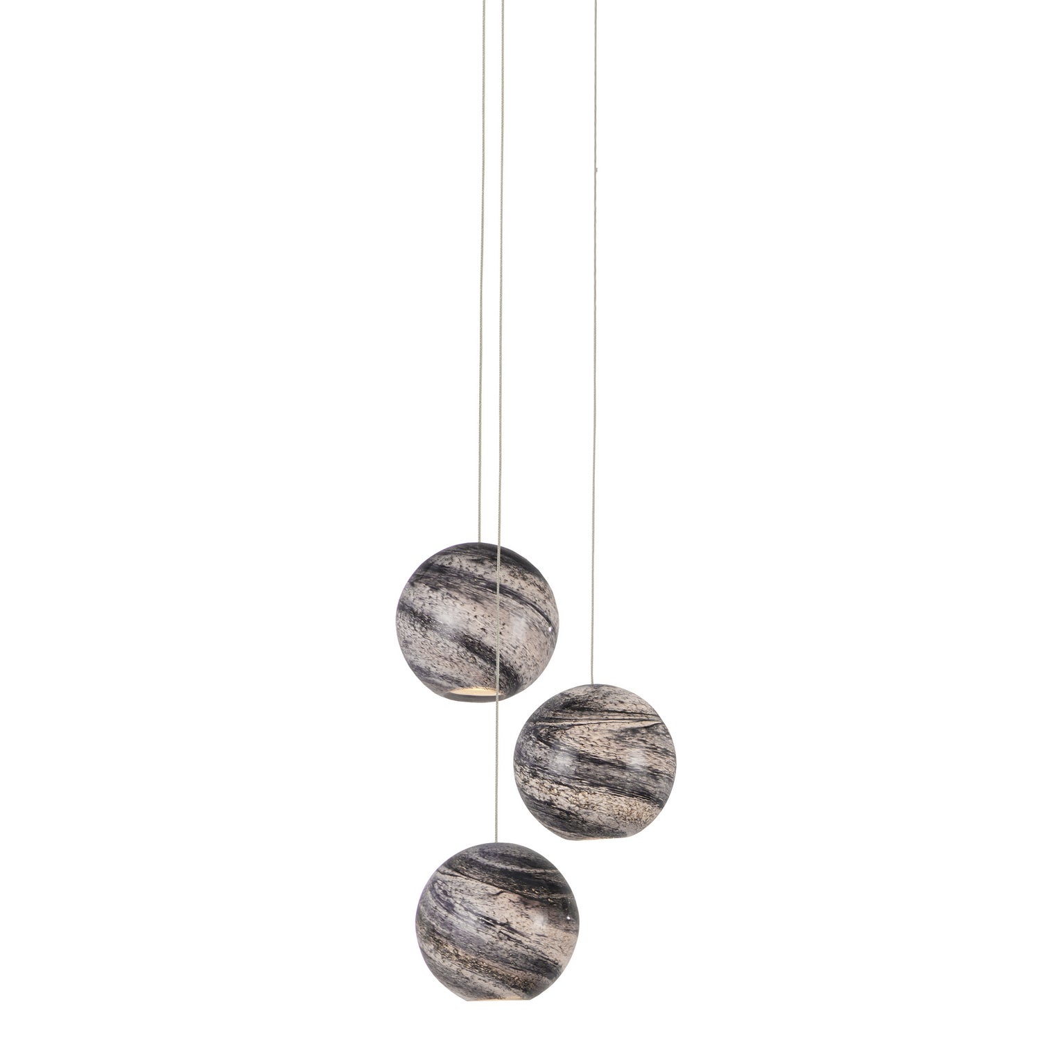 Three Light Pendant from the Palatino collection in Earth with Speckles finish