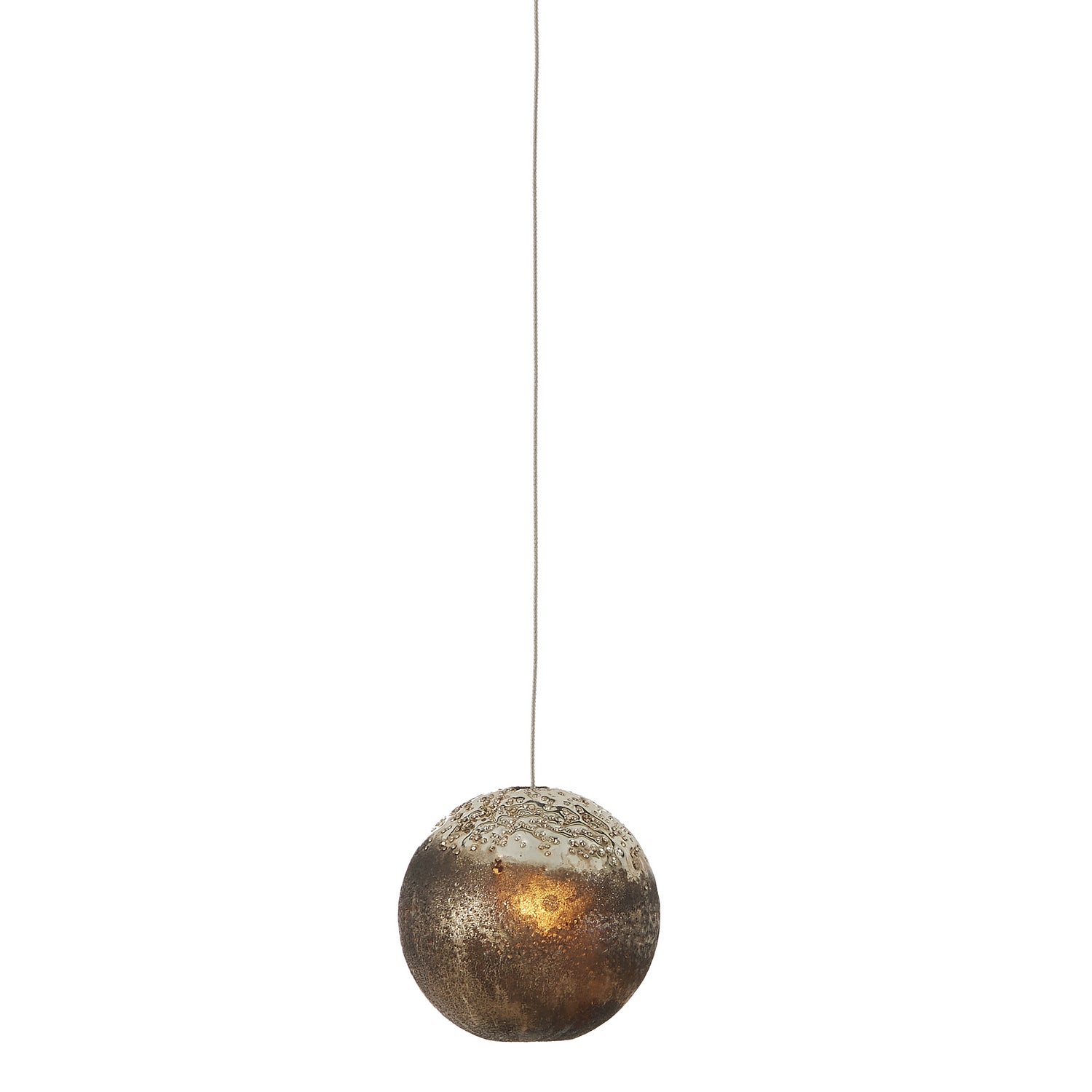 One Light Pendant from the Pathos collection in Antique Silver/Antique Gold/Matte Charcoal finish