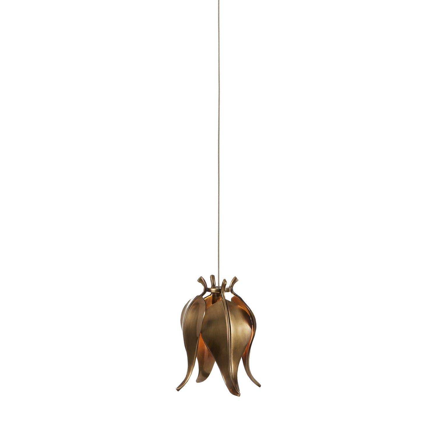 One Light Pendant from the Iota collection in Antique Brass finish