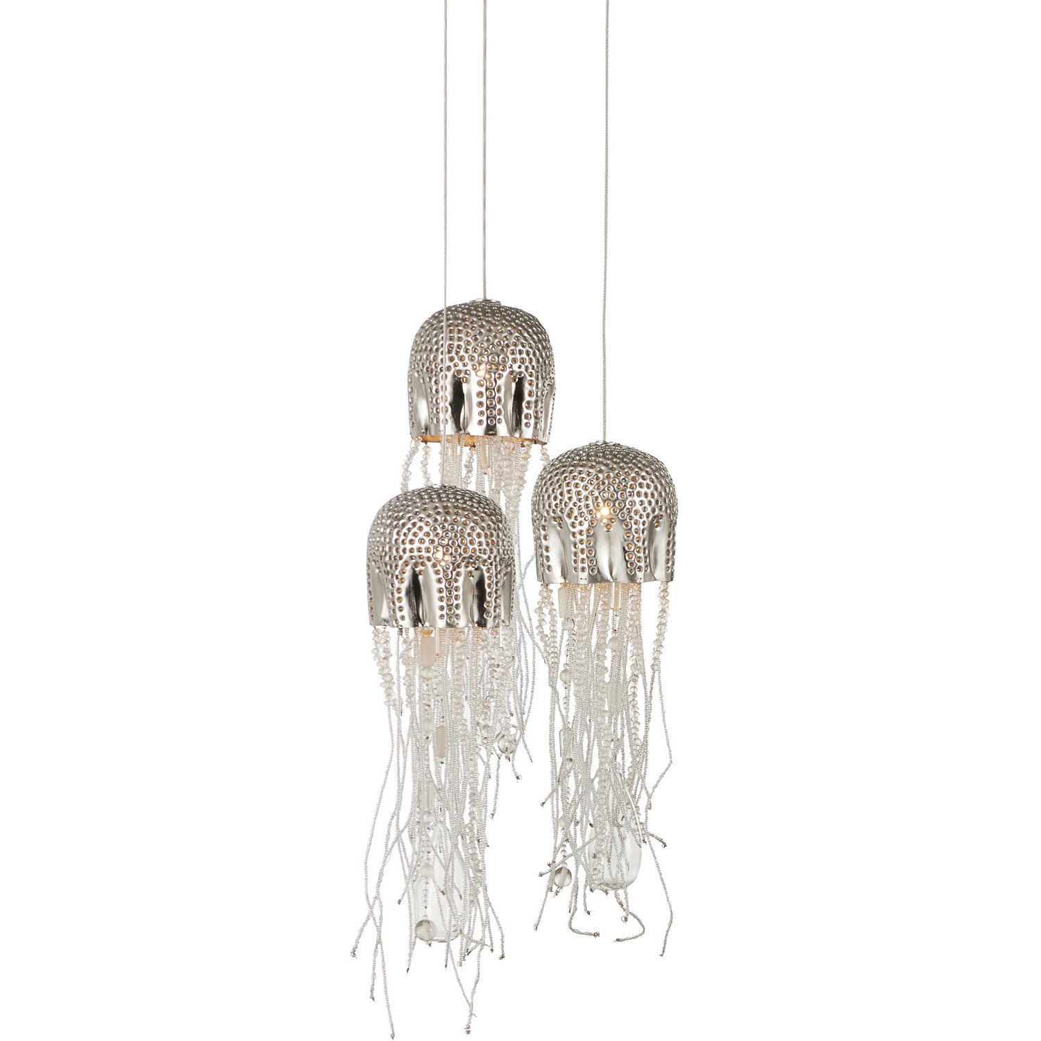 Three Light Pendant from the Medusa collection in Nickel finish