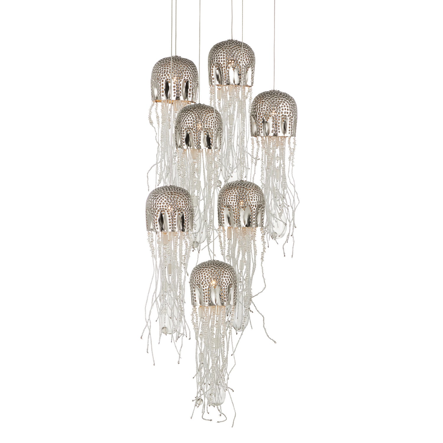 Seven Light Pendant from the Medusa collection in Nickel finish