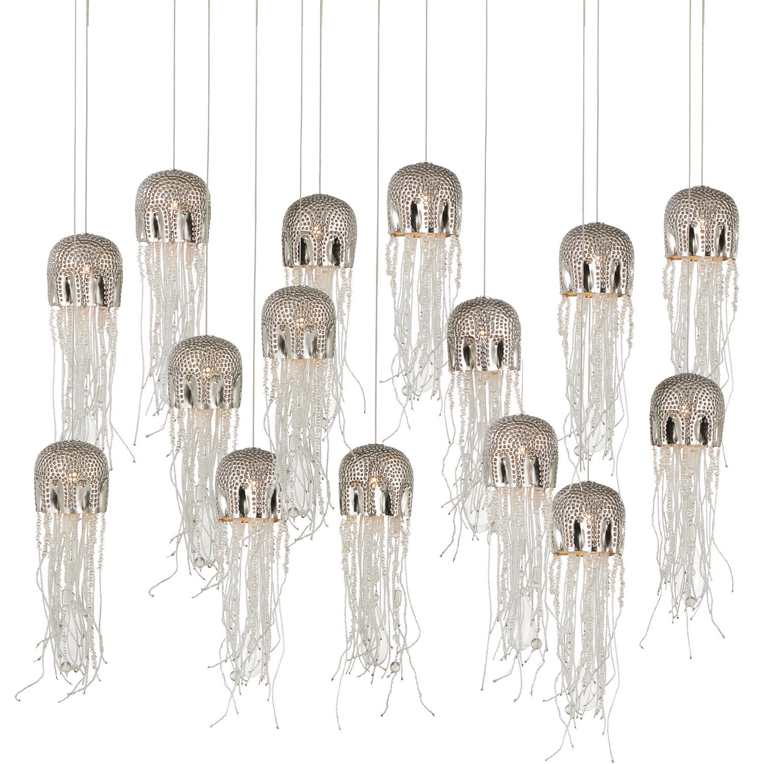 15 Light Pendant from the Medusa collection in Nickel finish