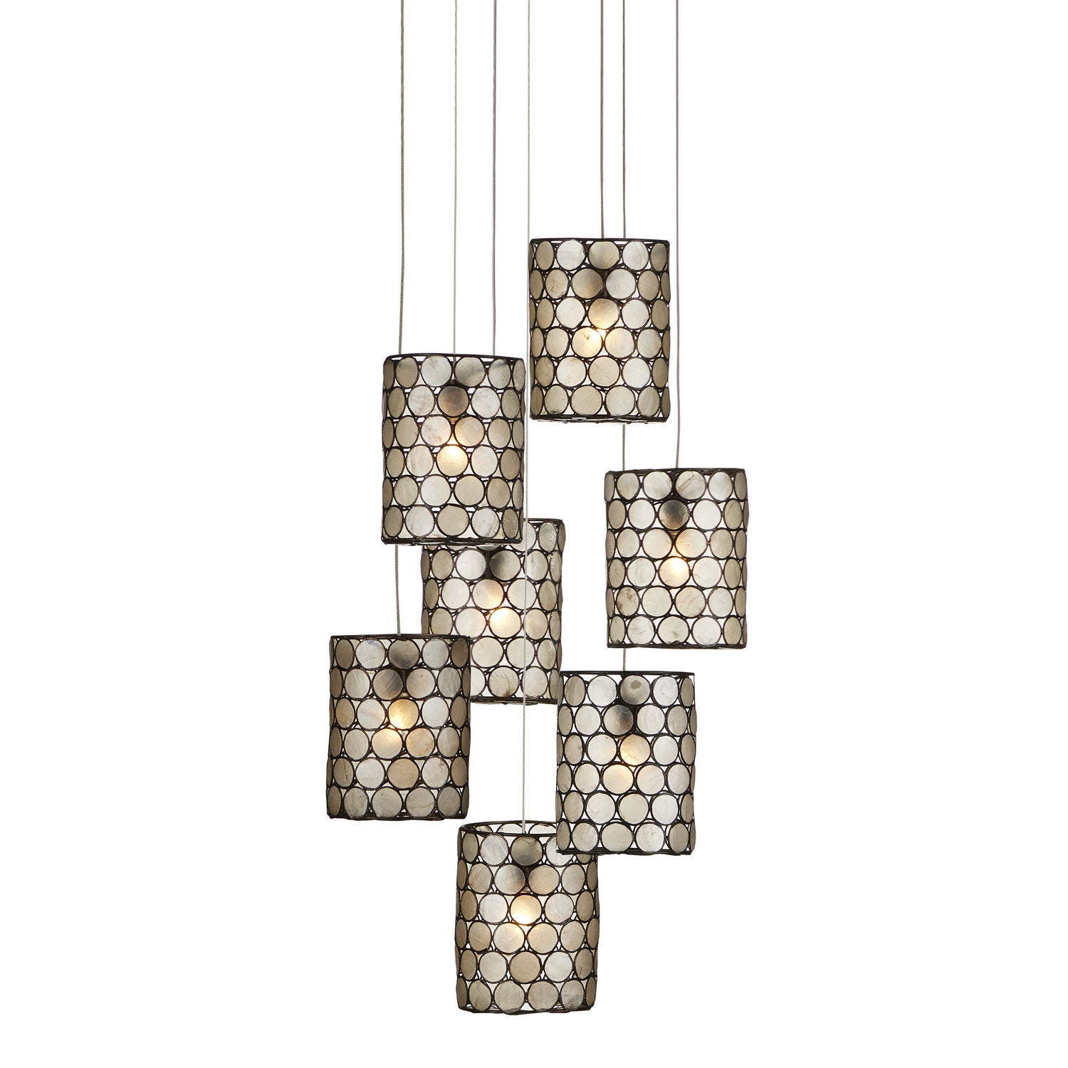 Seven Light Pendant from the Regatta collection in Cupertino finish