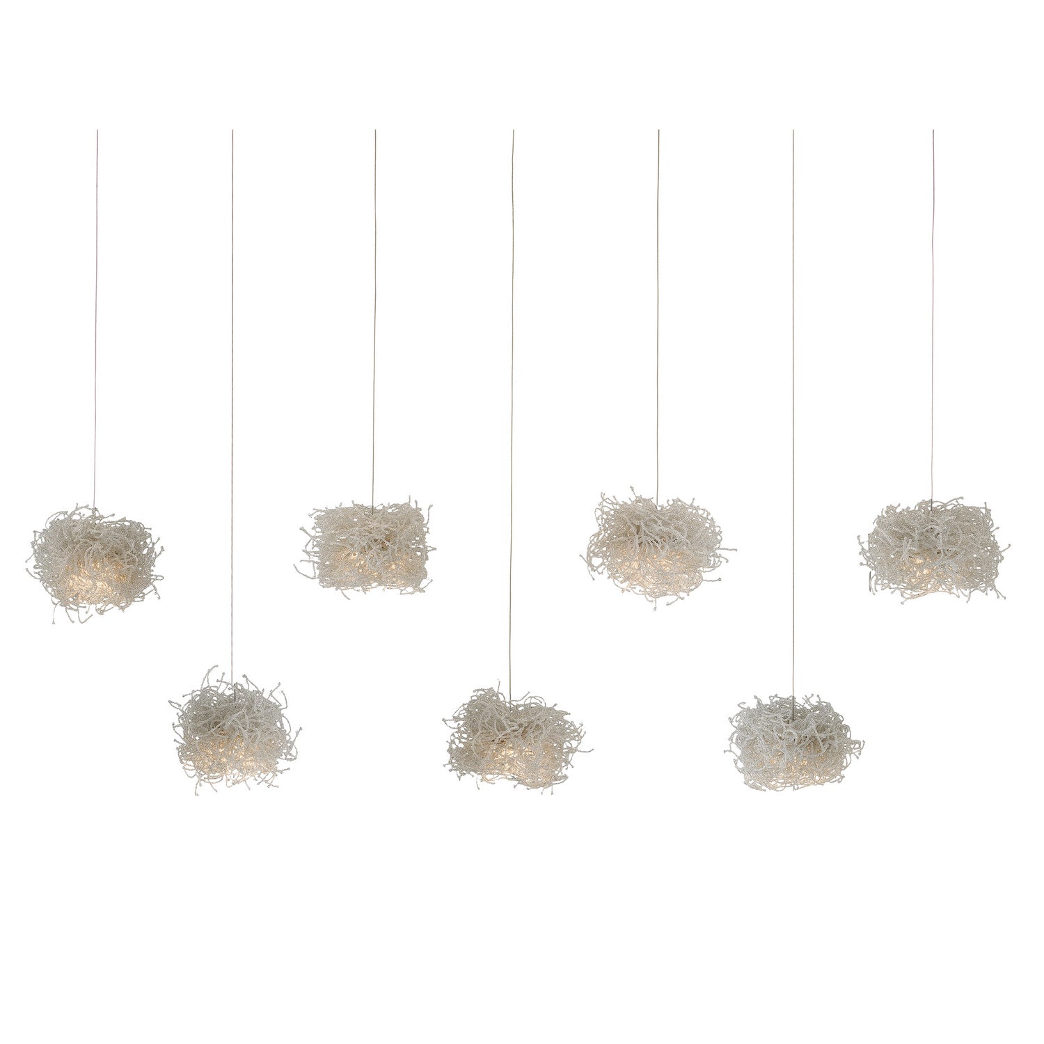 Seven Light Pendant from the Birds Nest collection in Clear finish