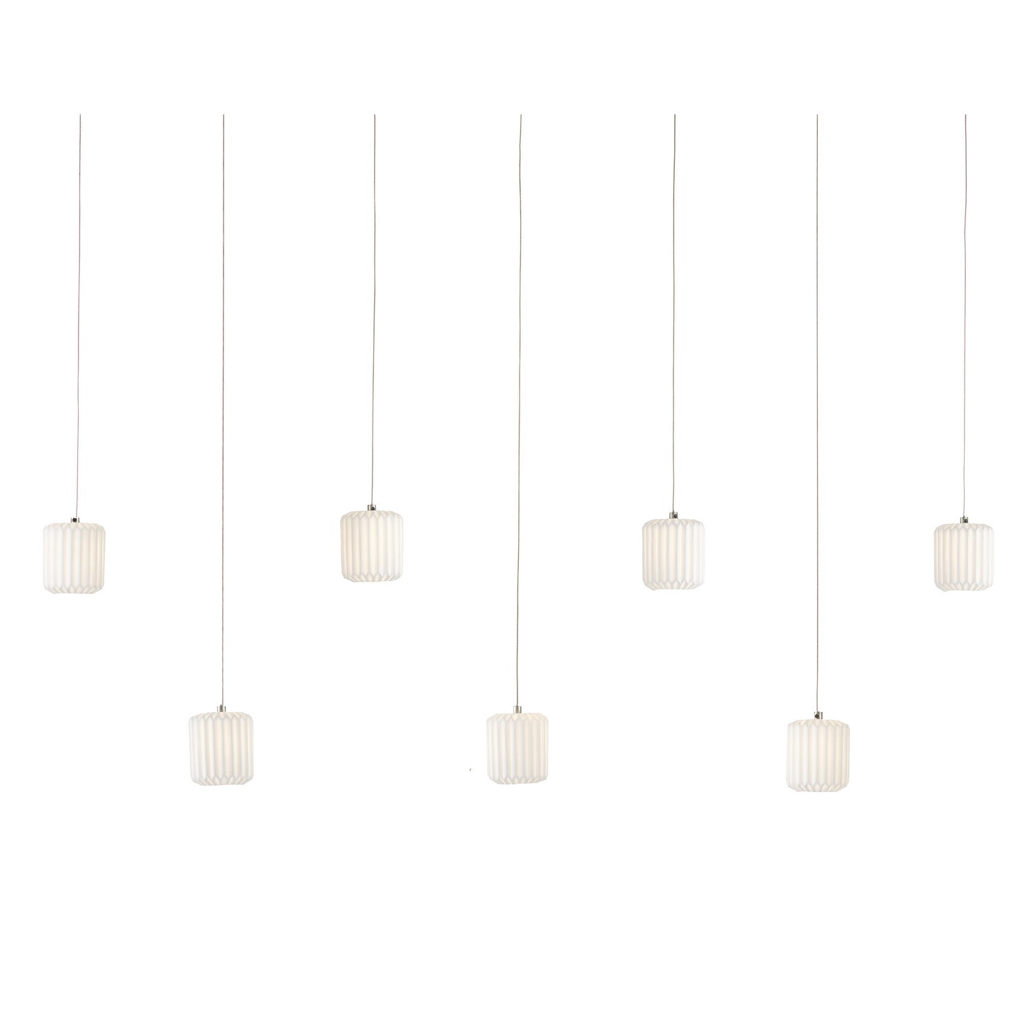 Seven Light Pendant from the Dove collection in White finish