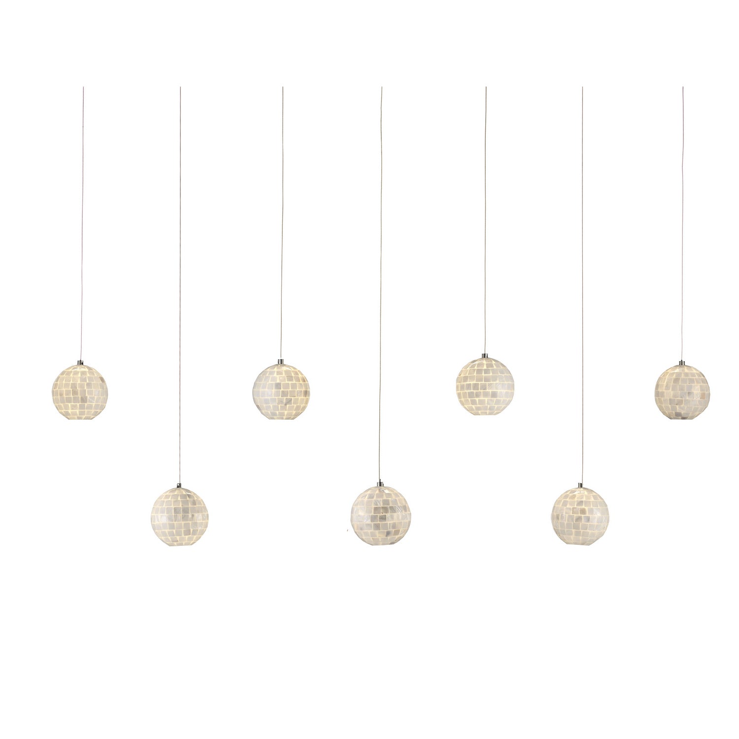 Seven Light Pendant from the Finhorn collection in Pearl finish