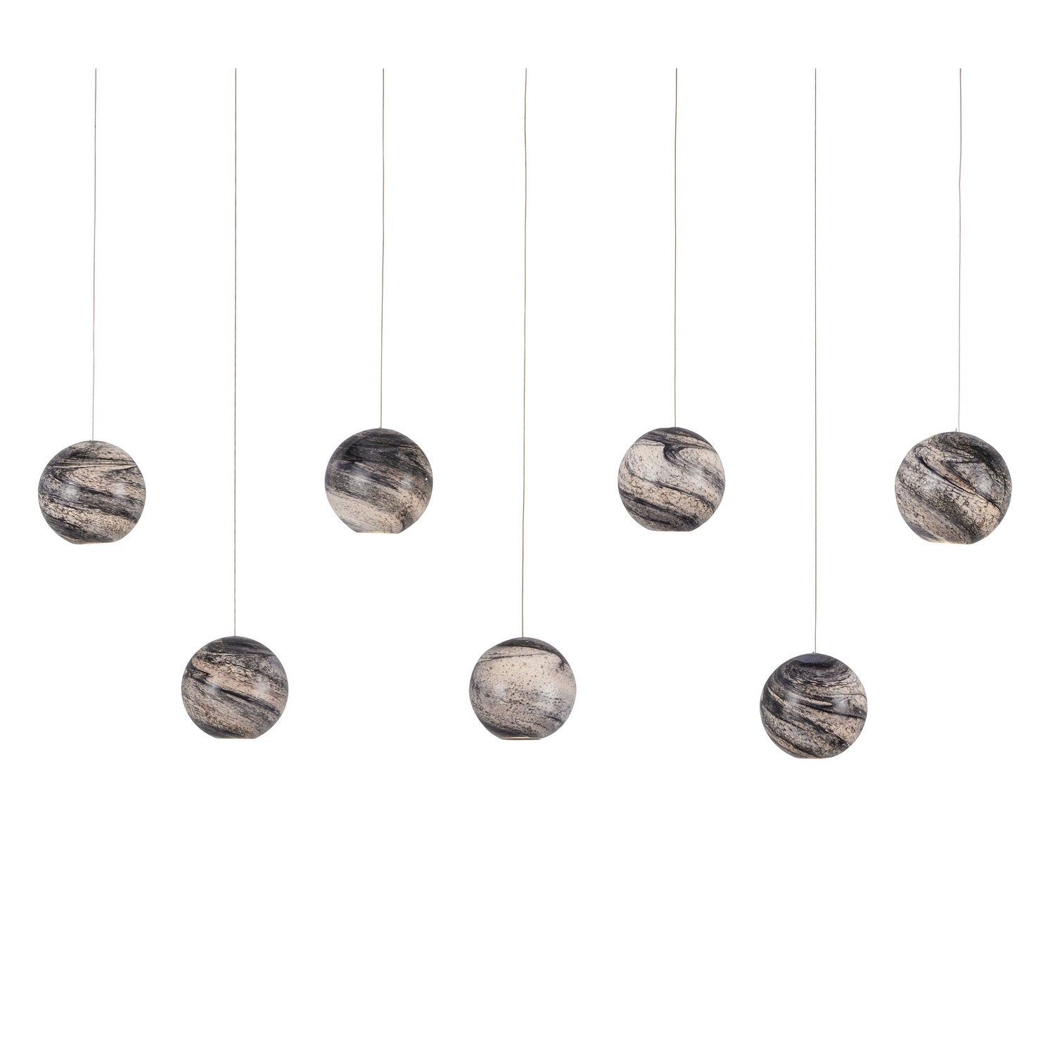 Seven Light Pendant from the Palatino collection in Earth with Speckles finish