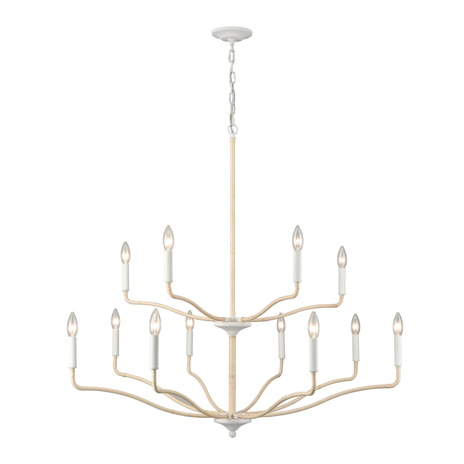 ELK Home - 52279/8+4 - 12 Light Chandelier - Breezeway - White Coral