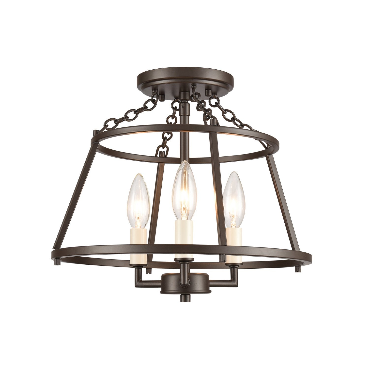 ELK Home - EC89693/3 - Three Light Semi Flush Mount - Joanie - Old Bronze