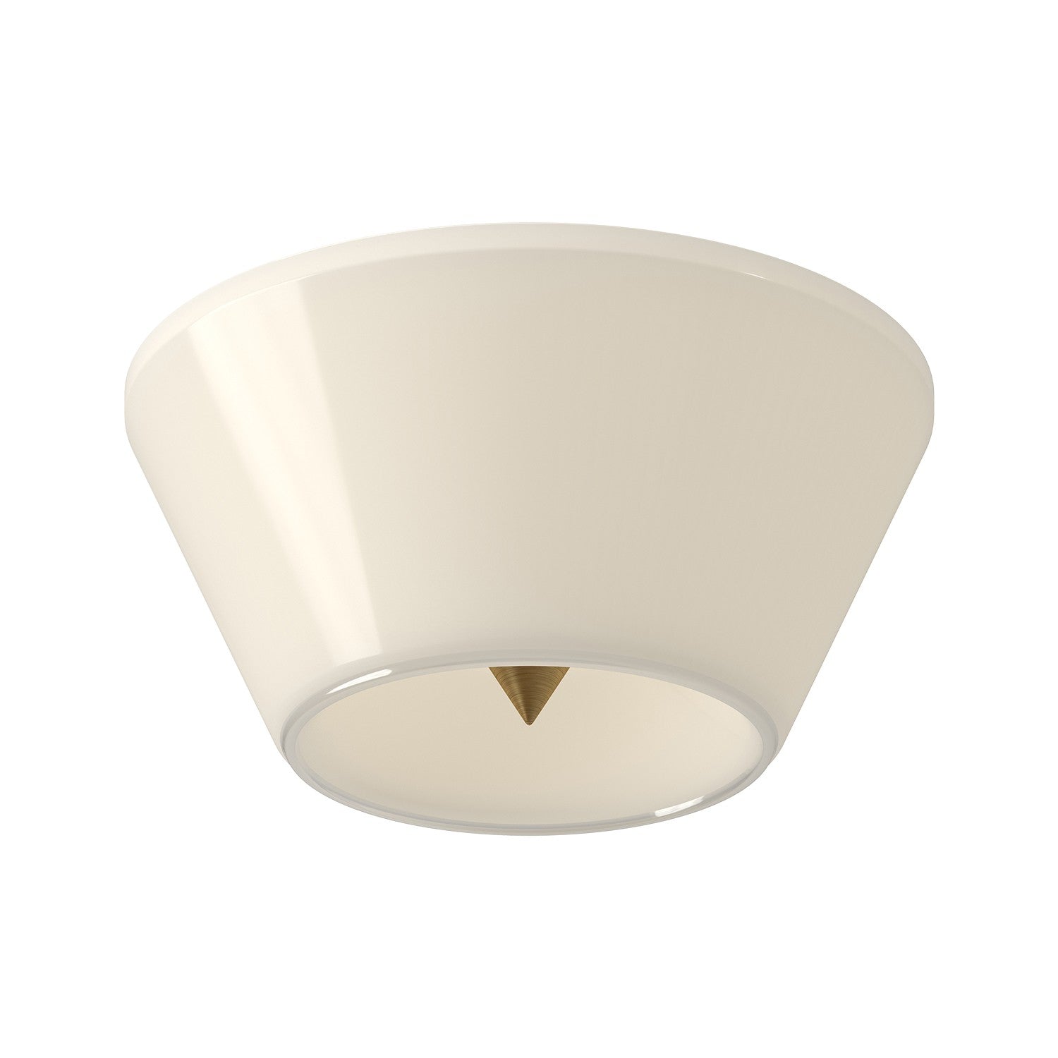 Kuzco Lighting - FM45710-BG/GO - LED Flush Mount - Holt - Brushed Gold/Glossy Opal Glass