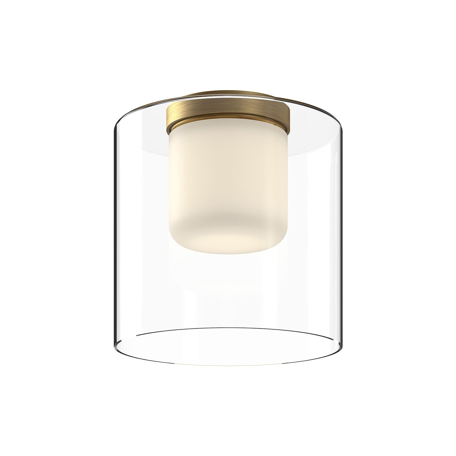 Kuzco Lighting - FM53509-BG/CL - LED Flush Mount - Birch - Brushed Gold/Clear