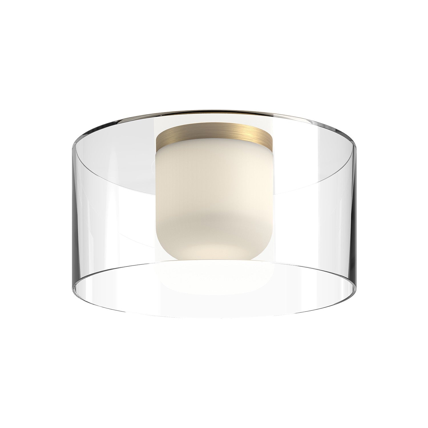 Kuzco Lighting - FM53512-BG/CL - LED Flush Mount - Birch - Brushed Gold/Clear
