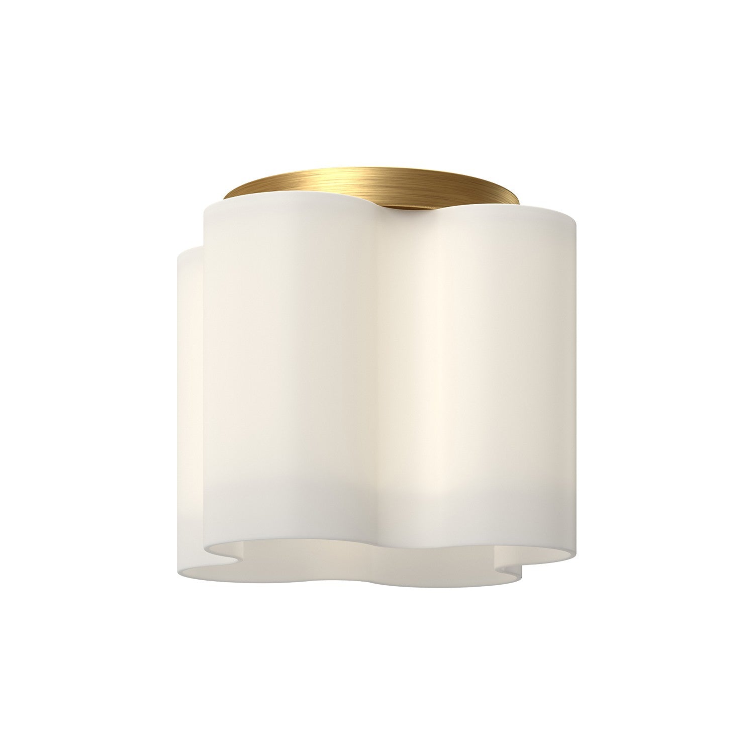 Kuzco Lighting - FM54809-BG/OP - LED Flush Mount - Clover - Brushed Gold/Opal Glass
