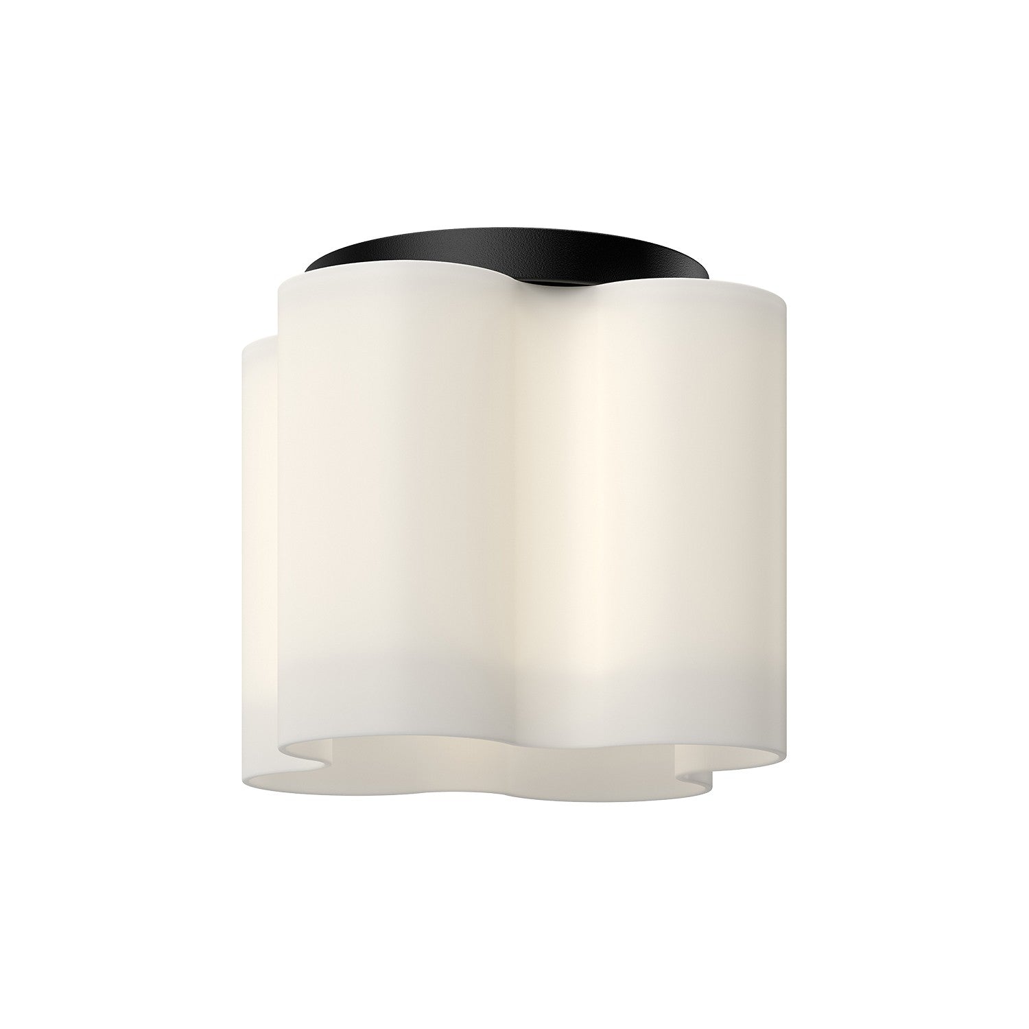 Kuzco Lighting - FM54809-BK/OP - LED Flush Mount - Clover - Black/Opal Glass