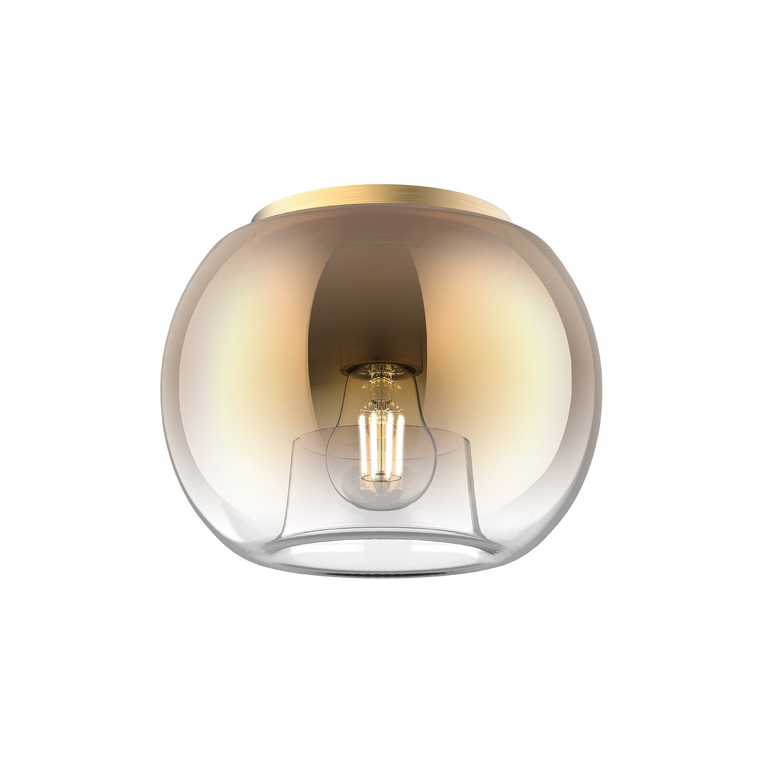 Kuzco Lighting - FM57508-BG/CP - One Light Flush Mount - Samar - Brushed Gold/Copper