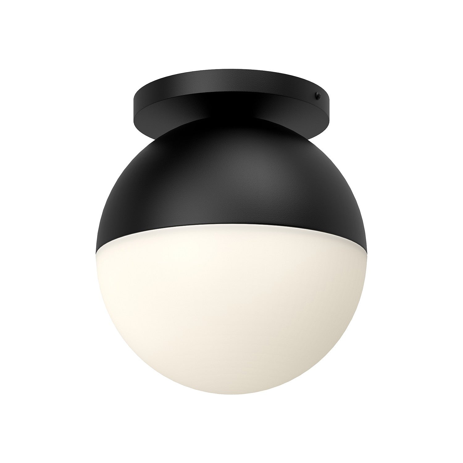 Kuzco Lighting - FM58310-BK/OP - One Light Flush Mount - Monae - Black/Opal Glass