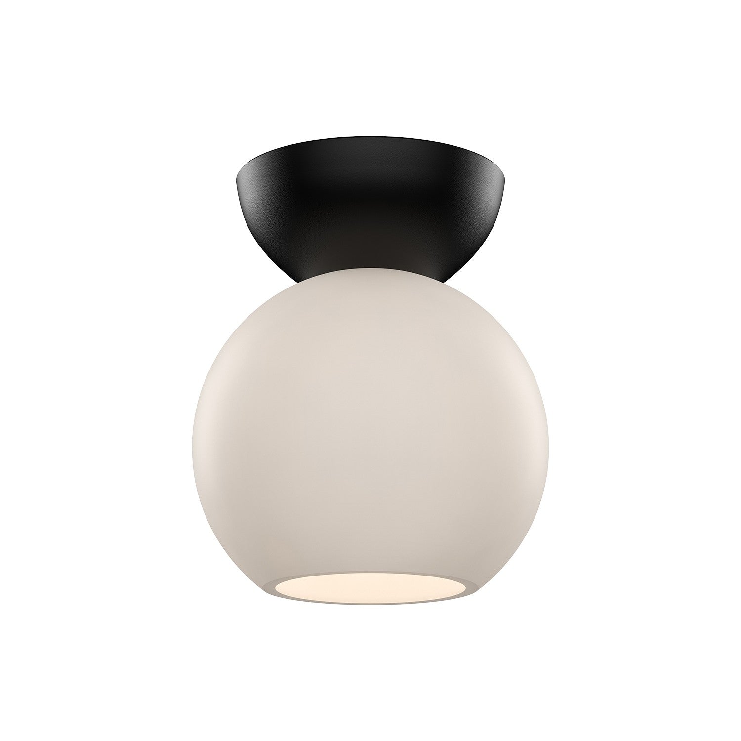 Kuzco Lighting - SF59706-BK/OP - One Light Semi-Flush Mount - Arcadia - Black/Opal Glass