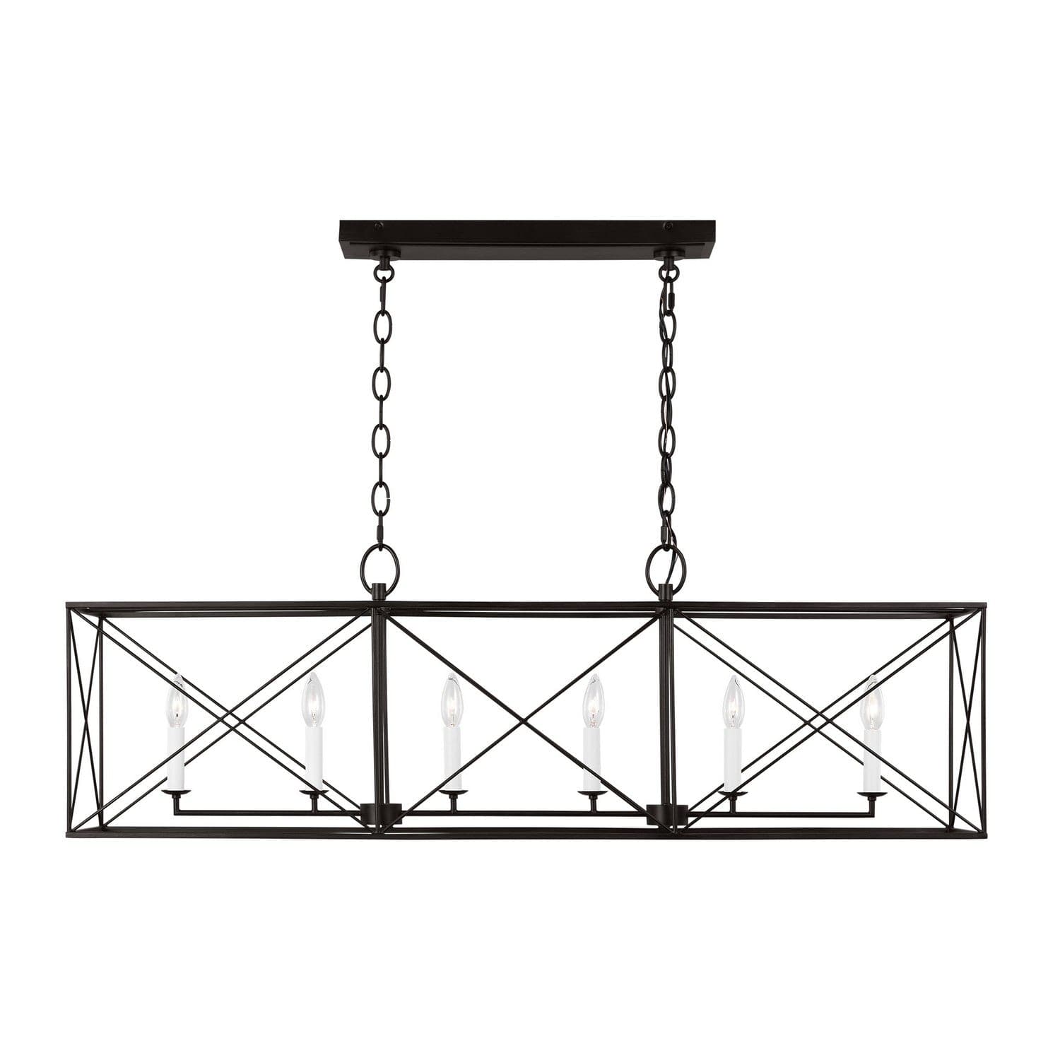 Visual Comfort Studio - CC1646AI - Six Light Chandelier - Beatrix - Aged Iron