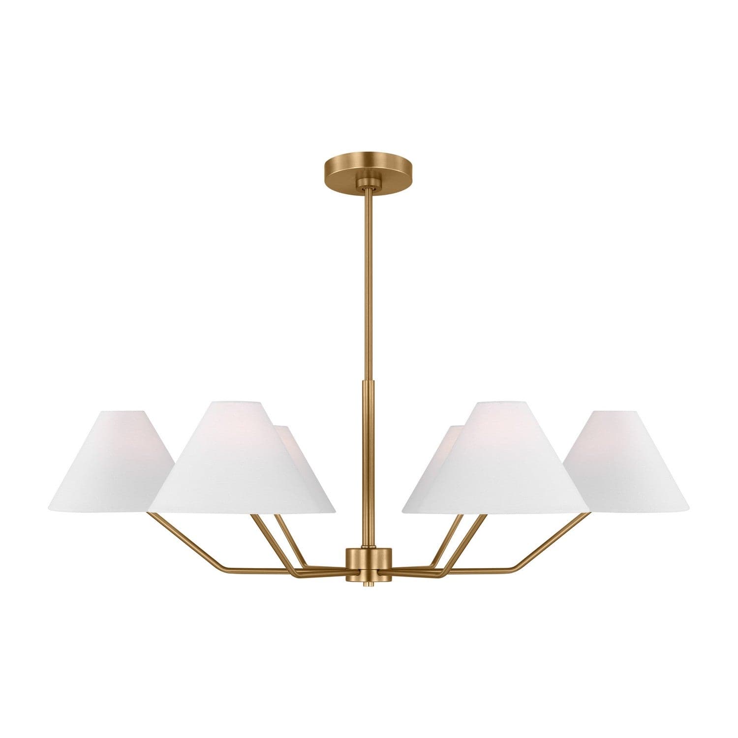 Visual Comfort Studio - DJC1016SB - Six Light Chandelier - Burke - Satin Brass